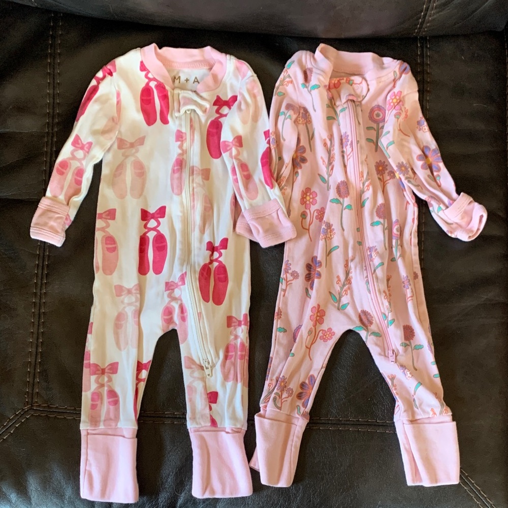 Pink Ballet and Floral Kids One Pieces